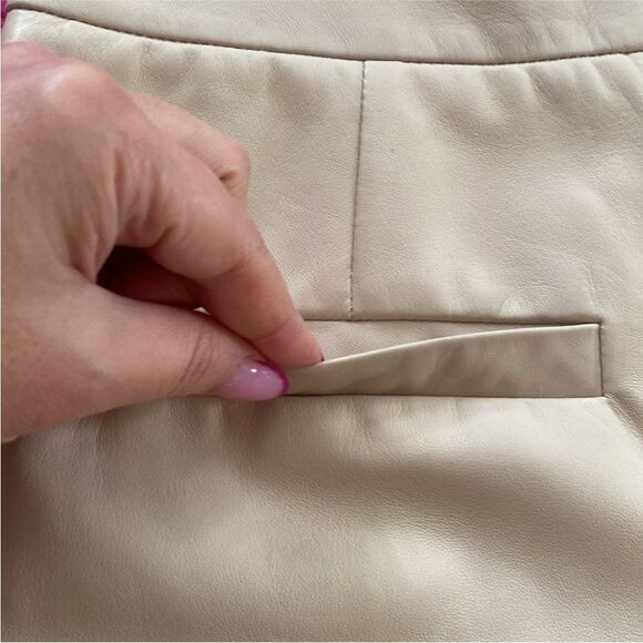 NWT Brunello Cucinelli lamb leather Bermuda shorts, US2 - Picture 8 of 13